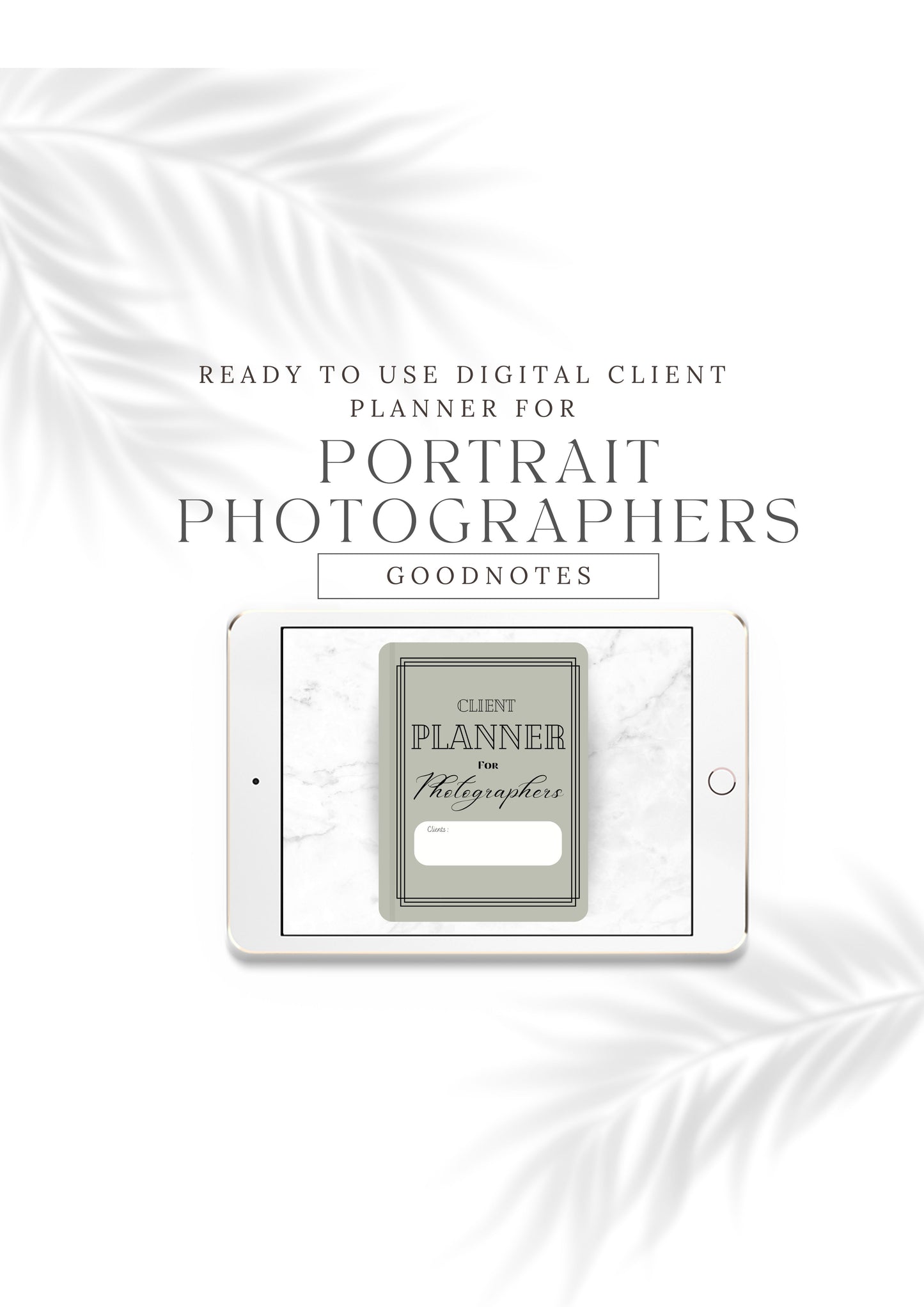 Digital Client planner for photographers