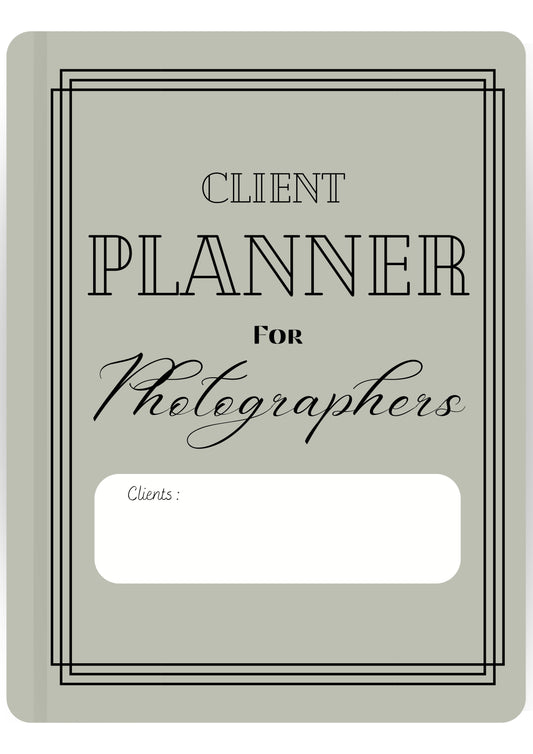 Digital Client planner for photographers